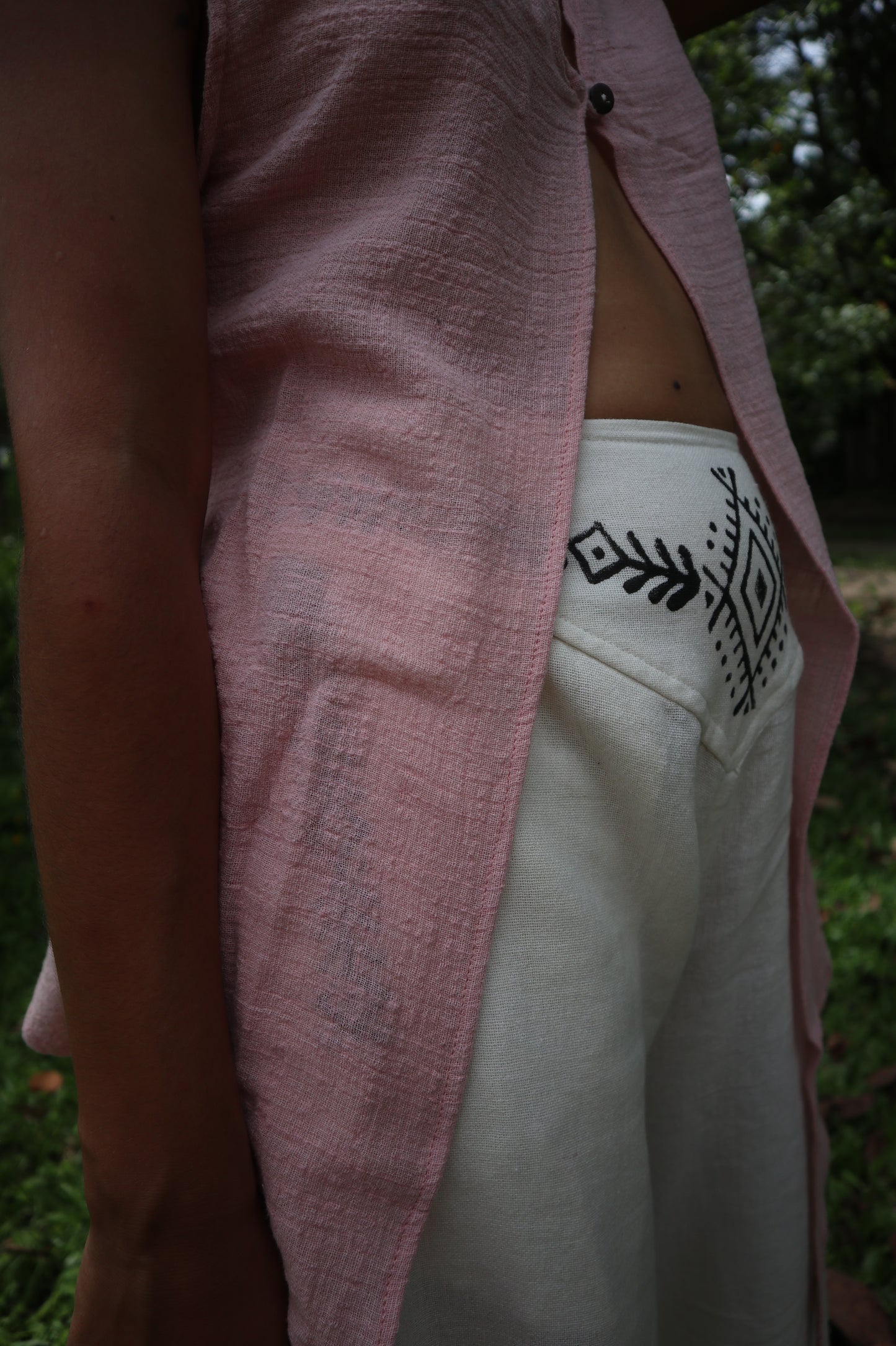 Reversible Bamboo Cotton Tender Rose  Eva Top