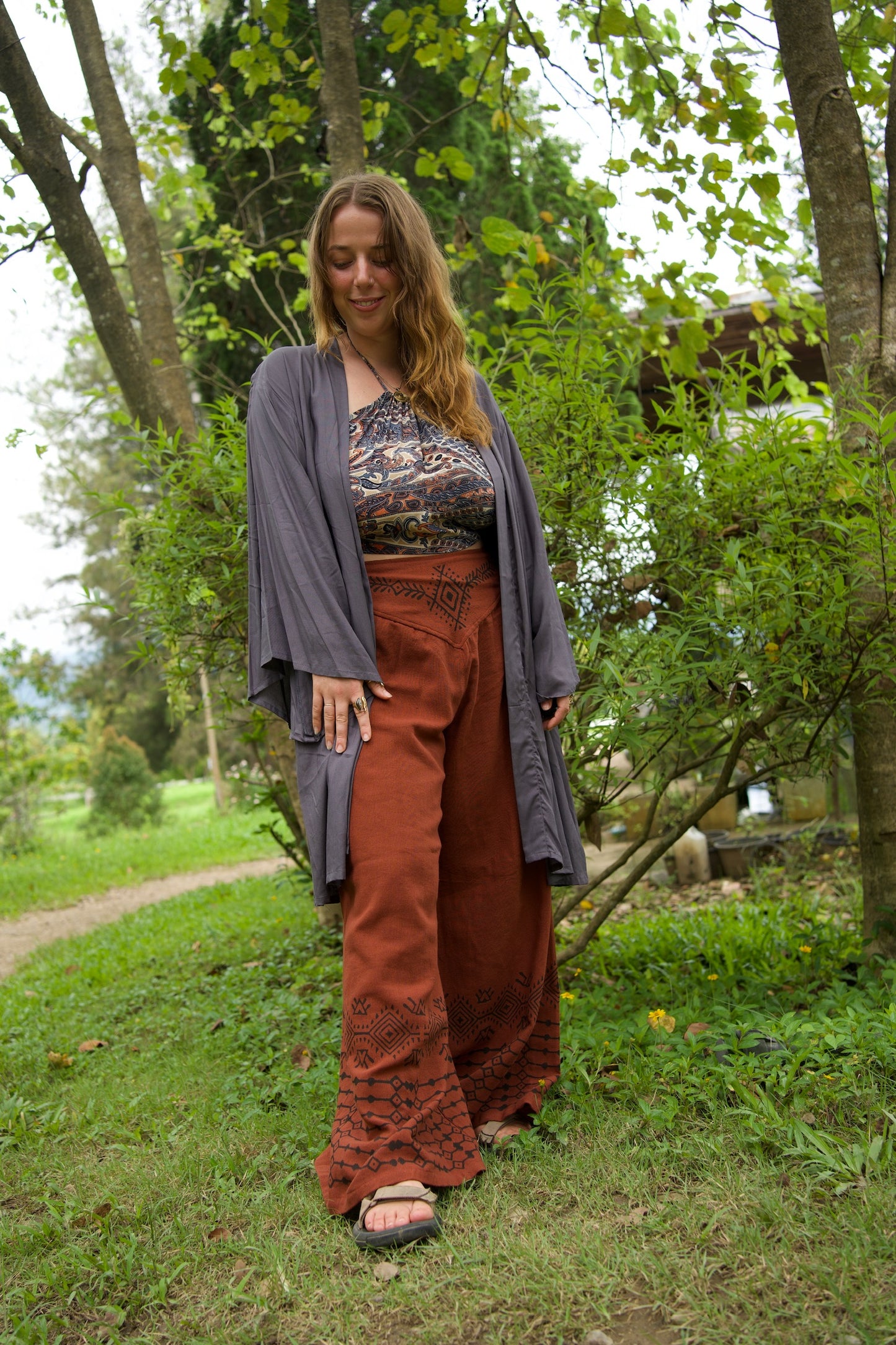 Womb Keeper Cotton Wine Red Pants