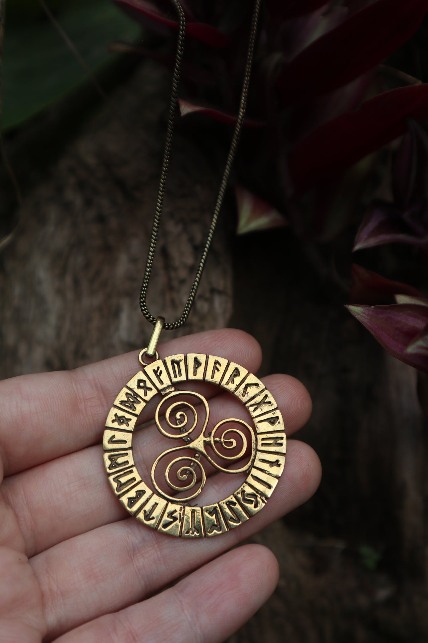 Runic Triskelion Protection Pendant