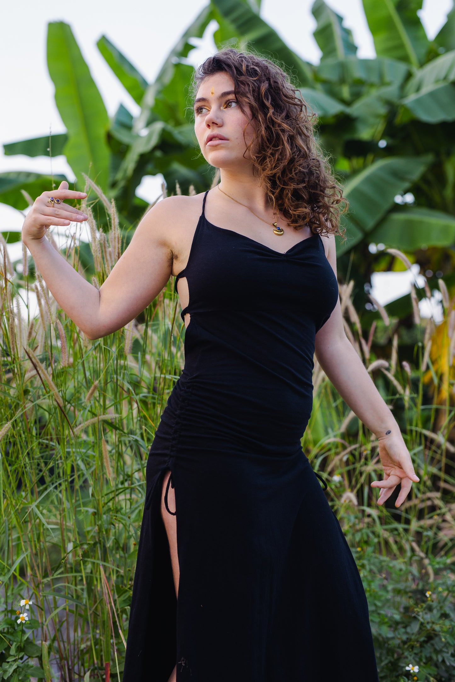 Nude Obsidian black Cleopatra dress