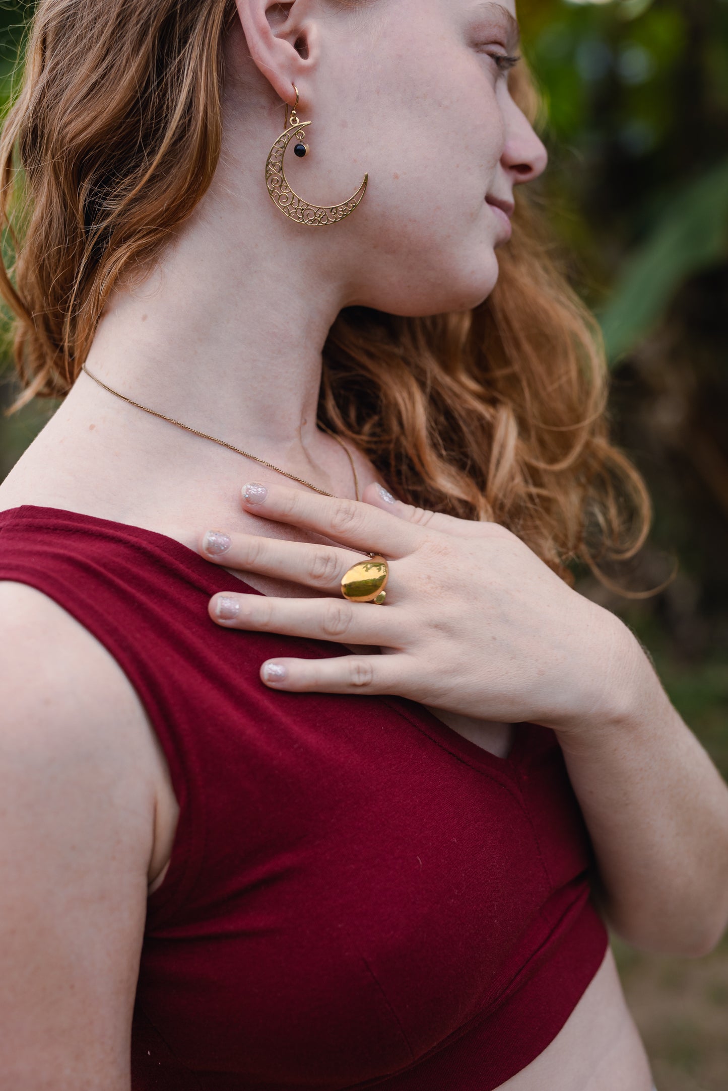 Energy Shield Brass Adjustable Ring