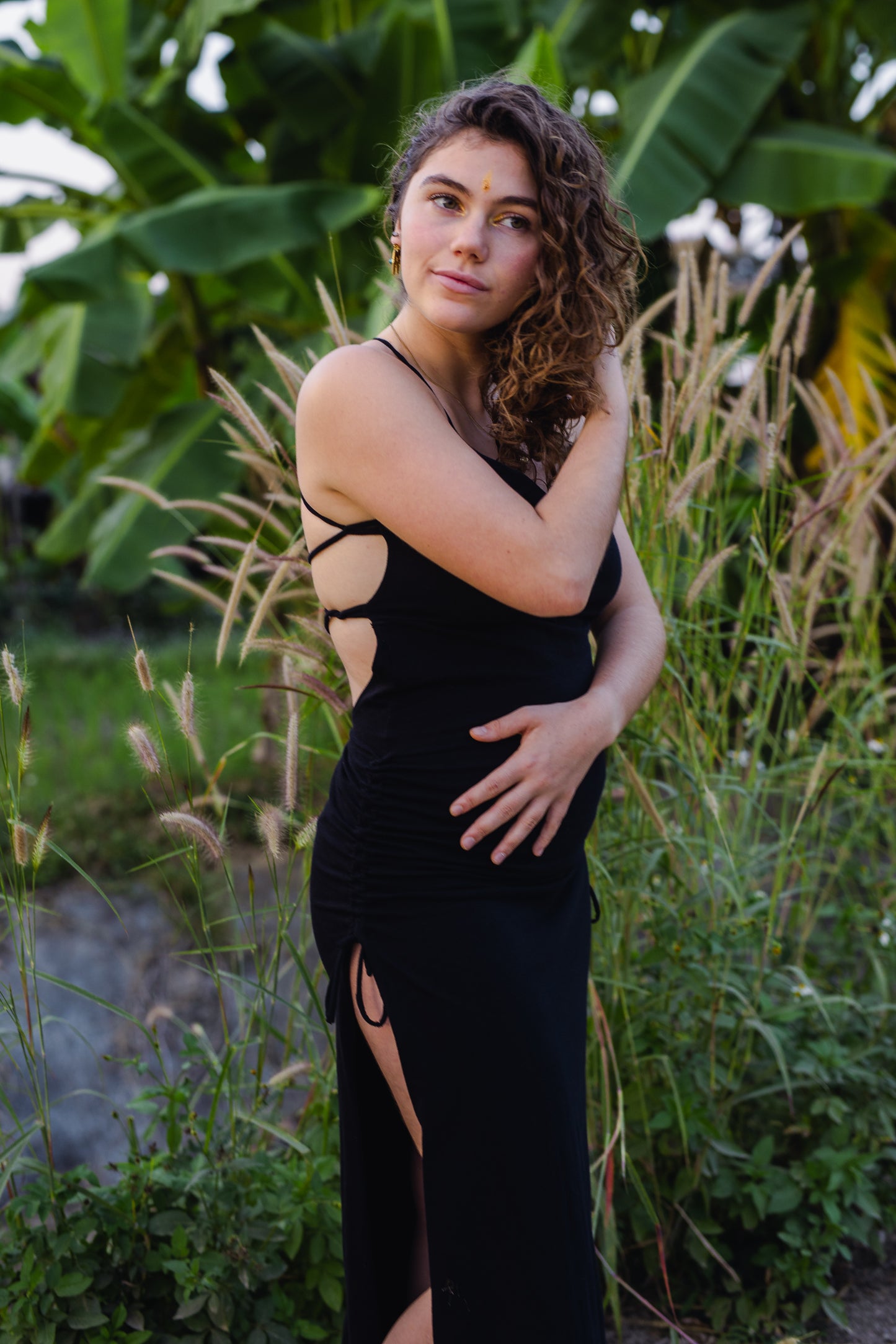 Nude Obsidian black Cleopatra dress