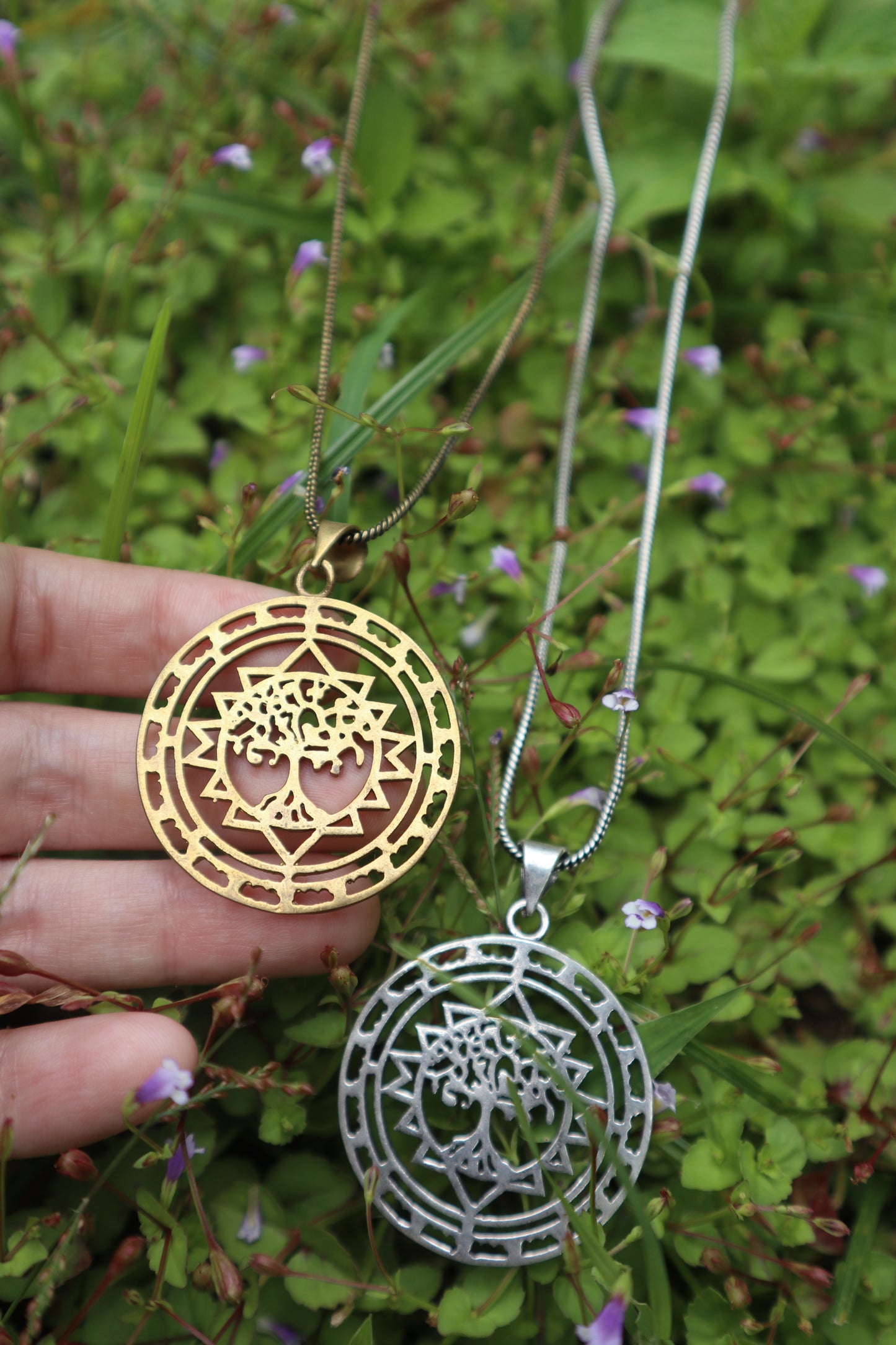 Sacred Tree of Life Brass Pendant