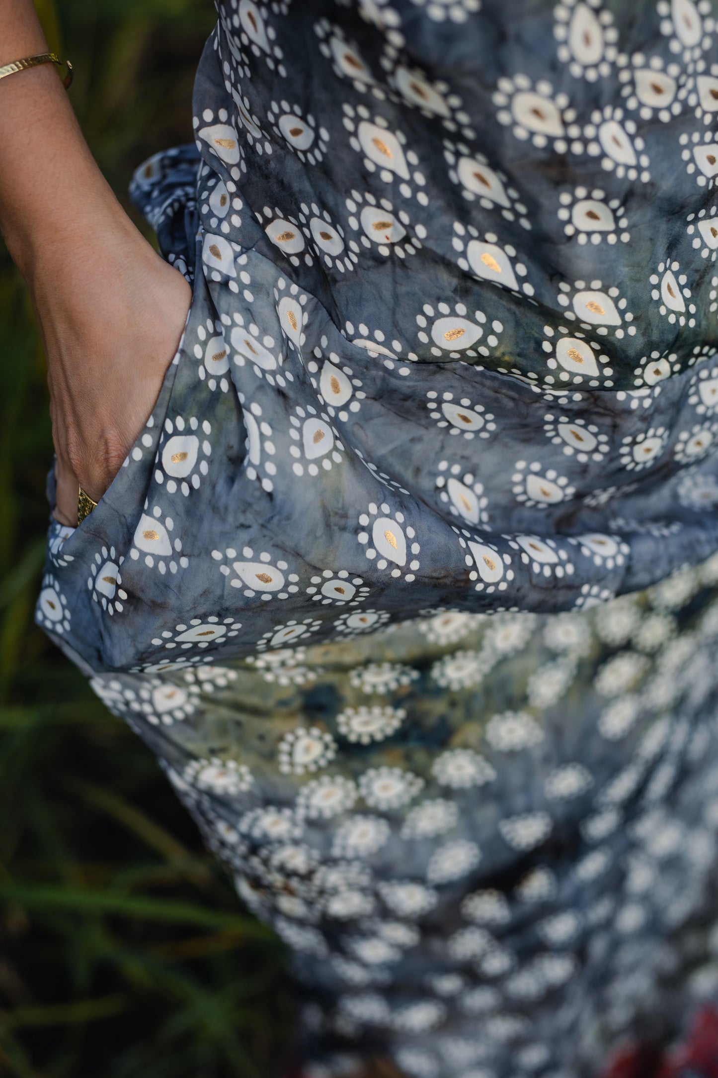 Silk Long Dress/ Artemida Cloud