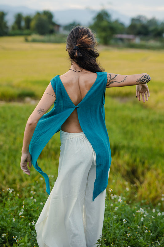 Cotton Snow White Yara Pants