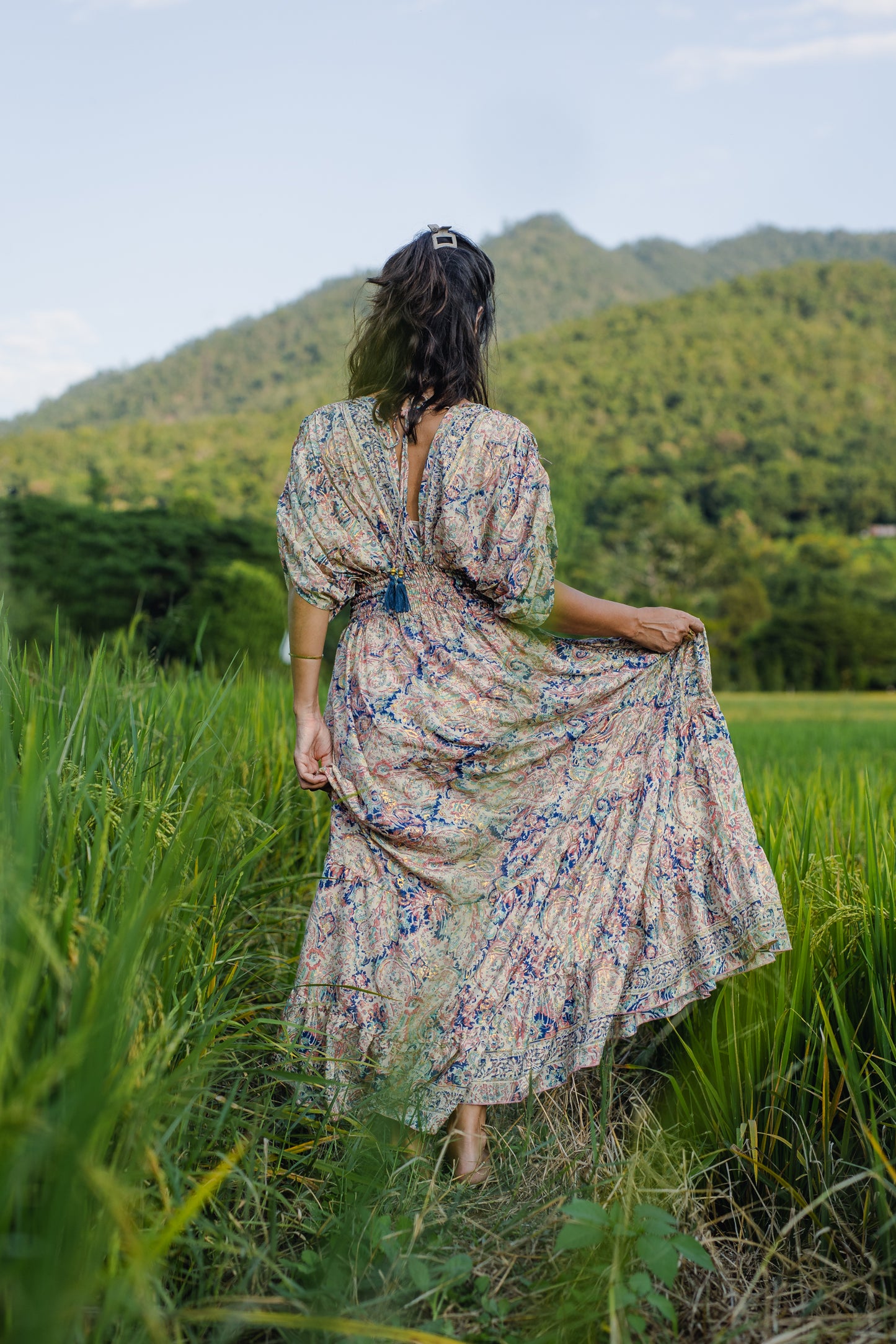 Silk Long Dress/ Aphrodite