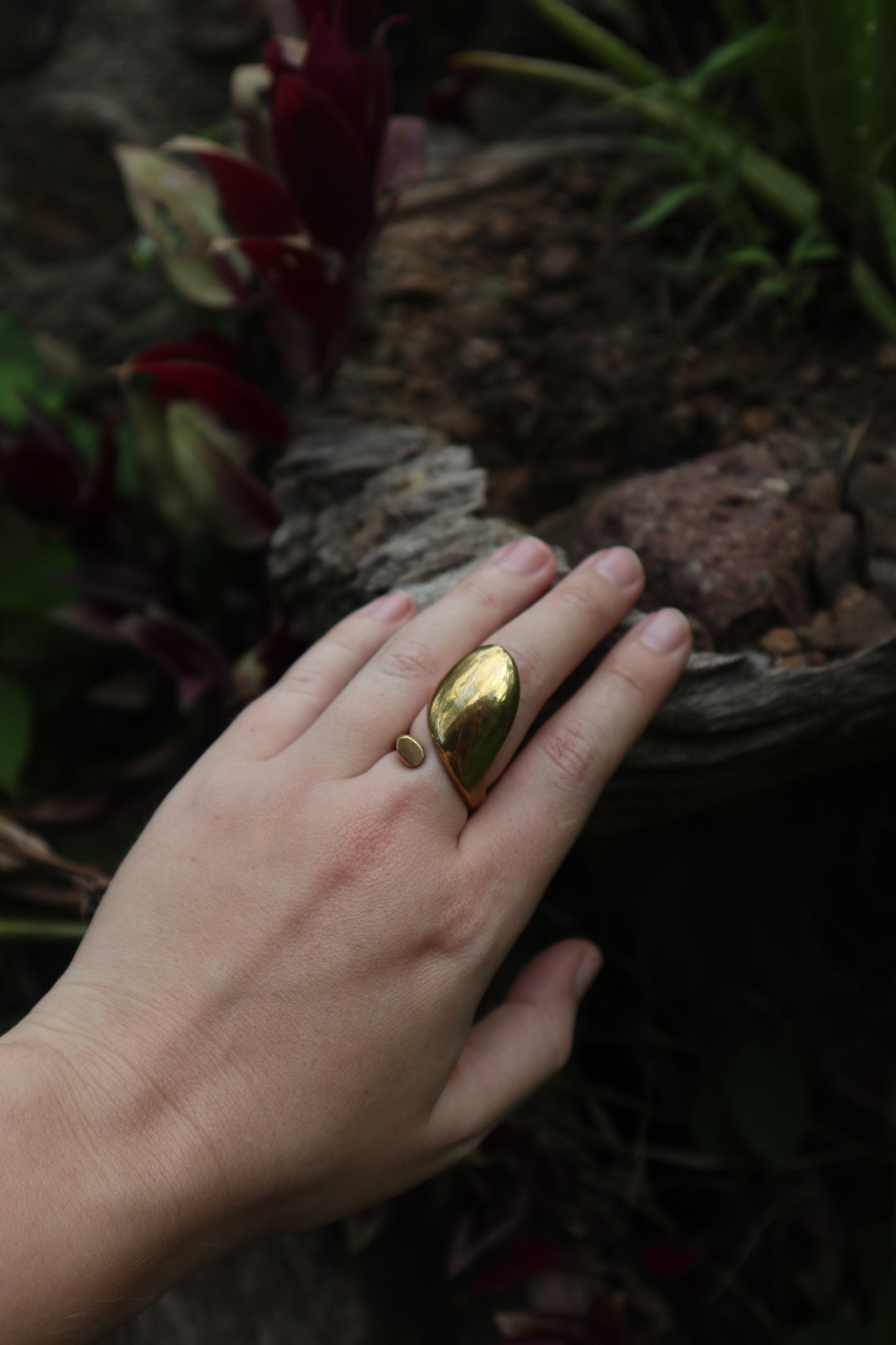 Energy Shield Brass Adjustable Ring