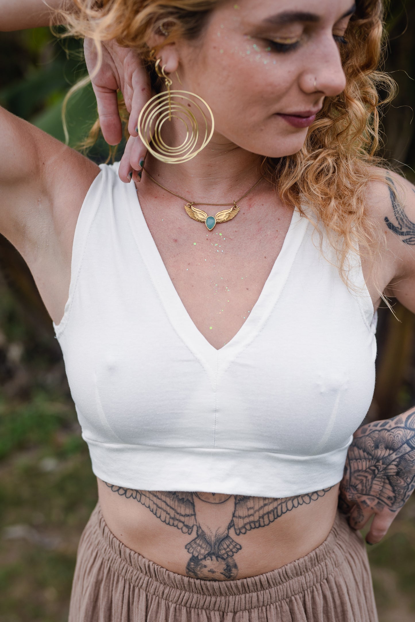 Nude White Victoria Top