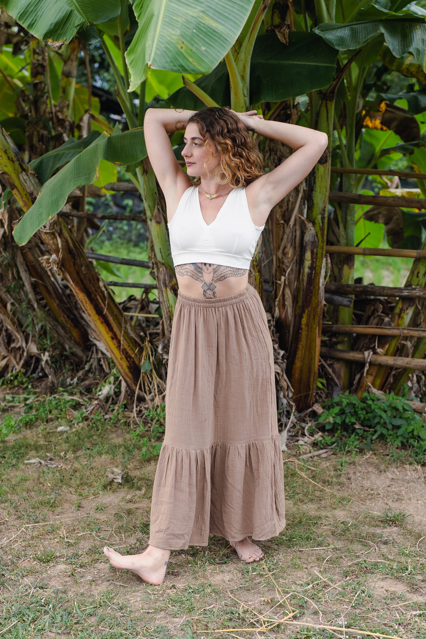 Nude White Victoria Top