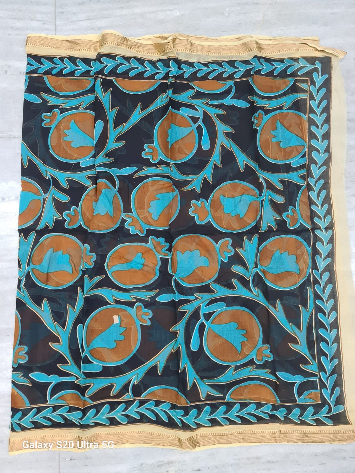 Southern Tales - Large Cotton Block printed Scarf