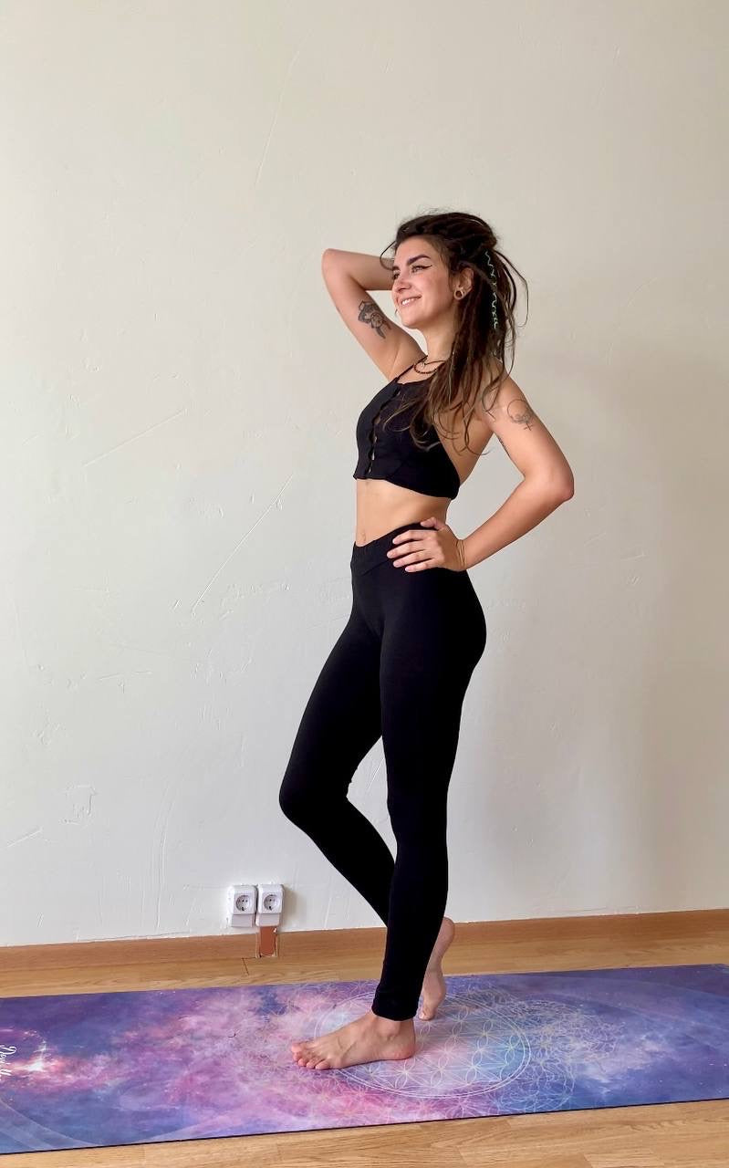 Nude Obsidian black Gaia top