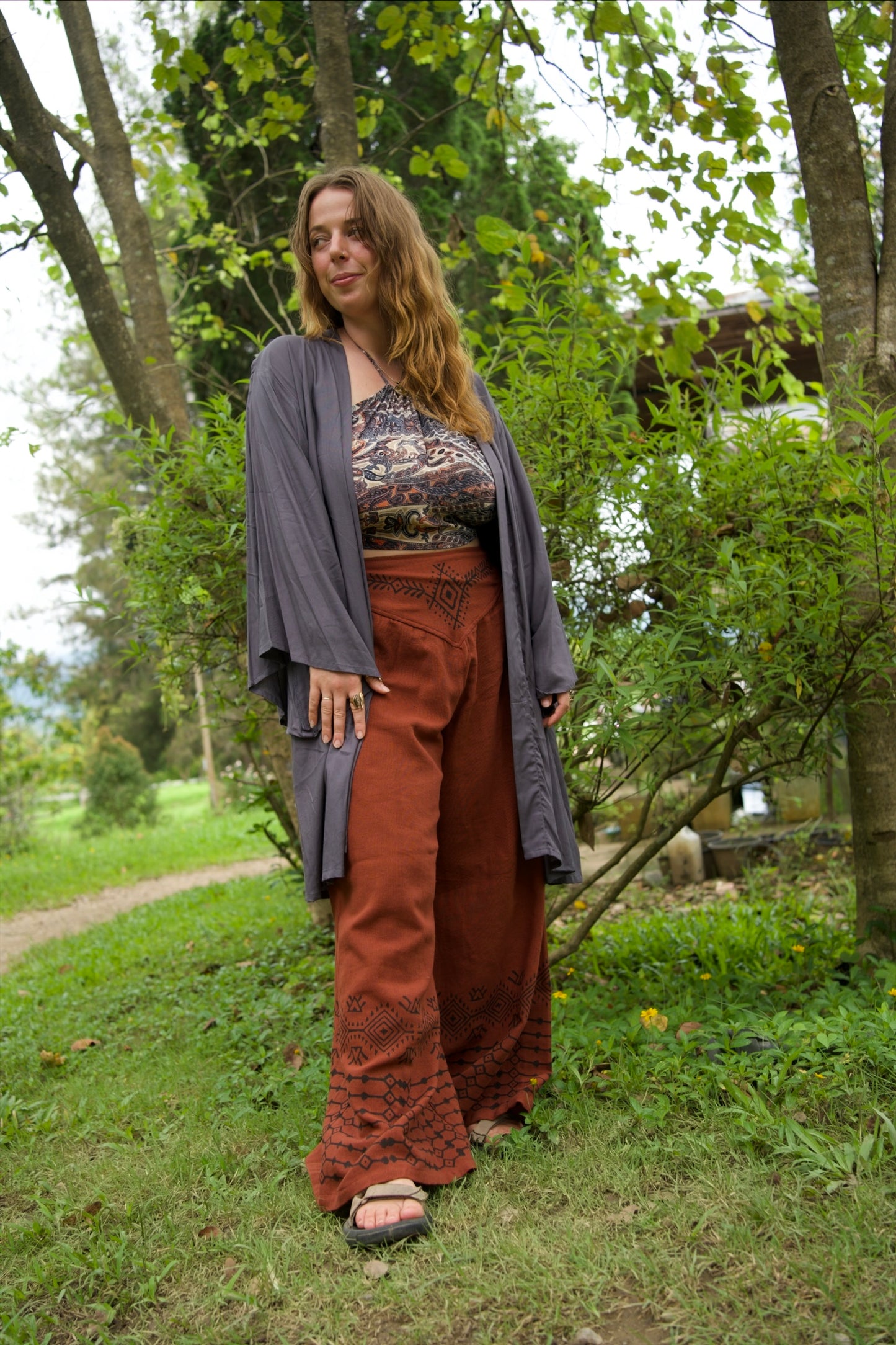 Sailor Moon / Pacha Mama Unisex Block-printed Short Kimono