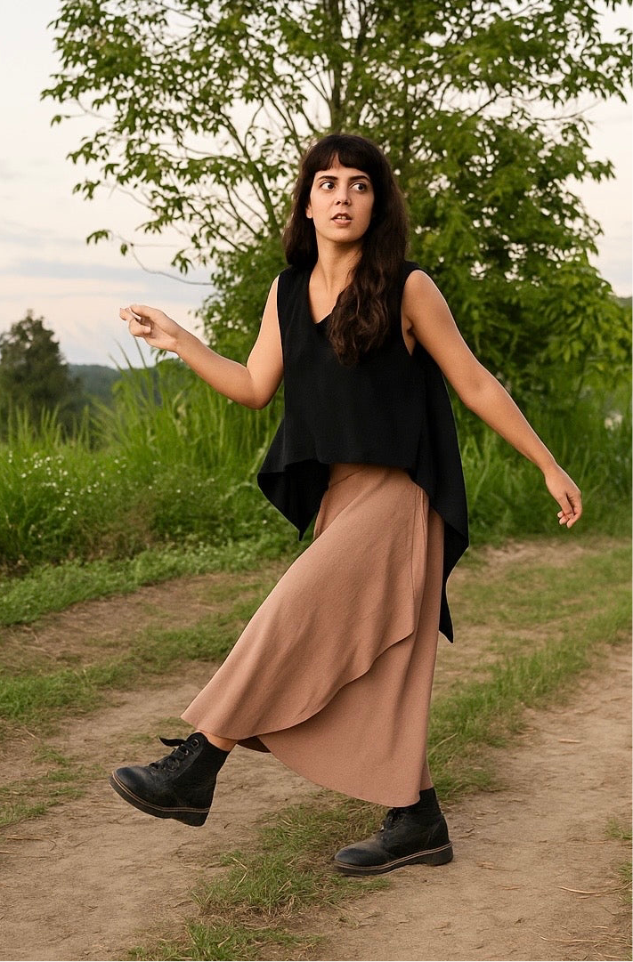 Cotton Mocha beige Yara Pants