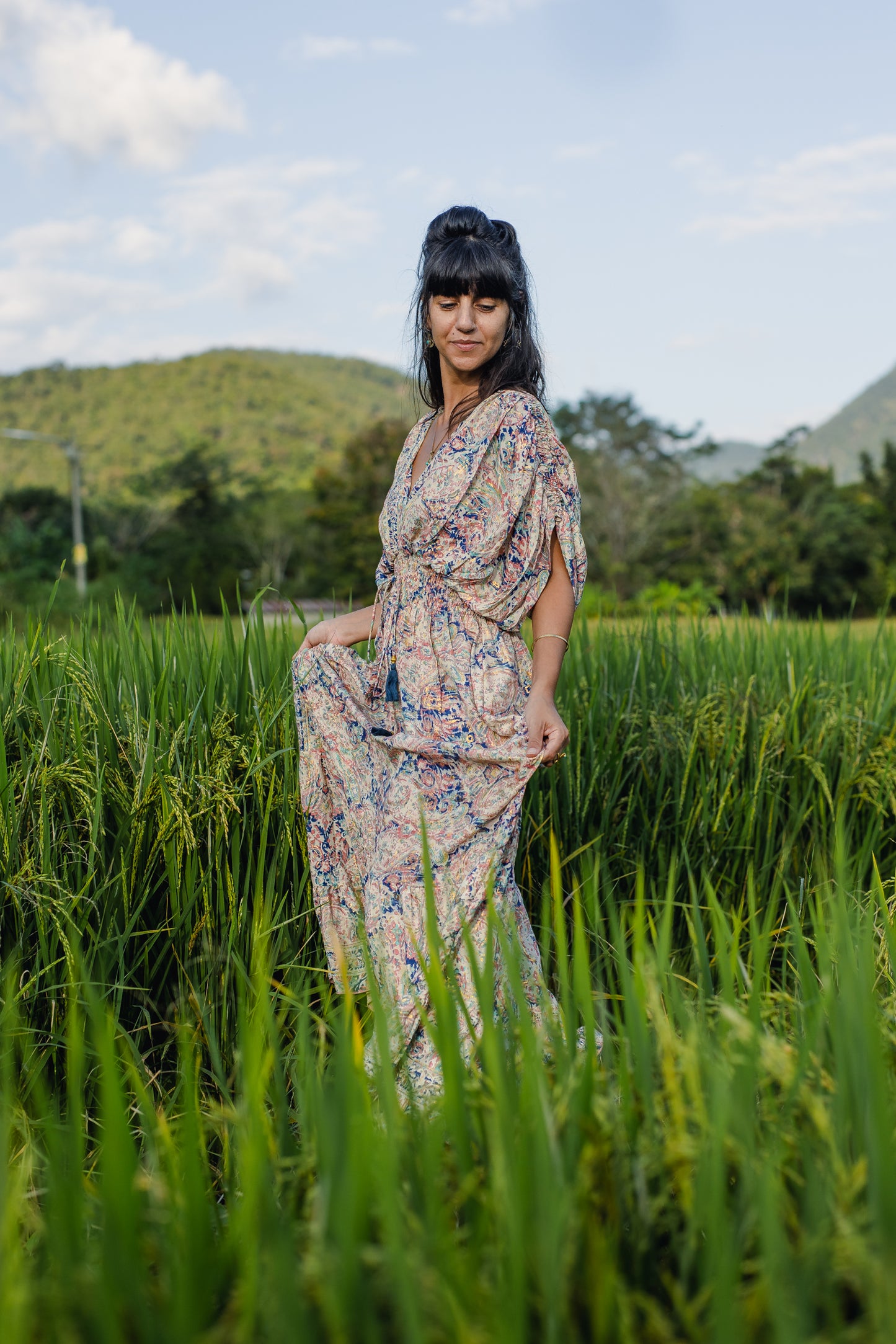 Silk Long Dress/ Aphrodite