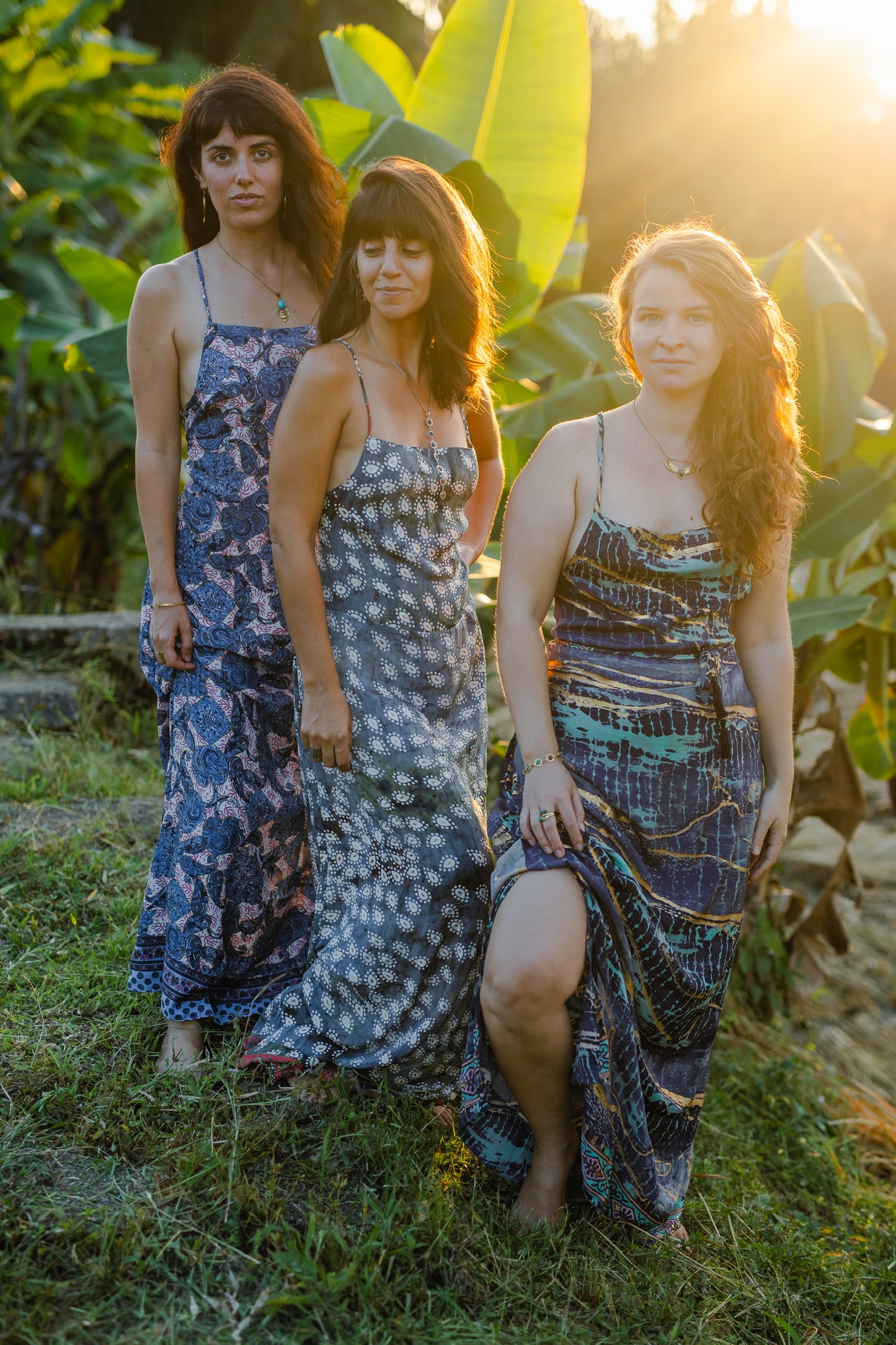 Silk Long Dress/ Artemida Cloud