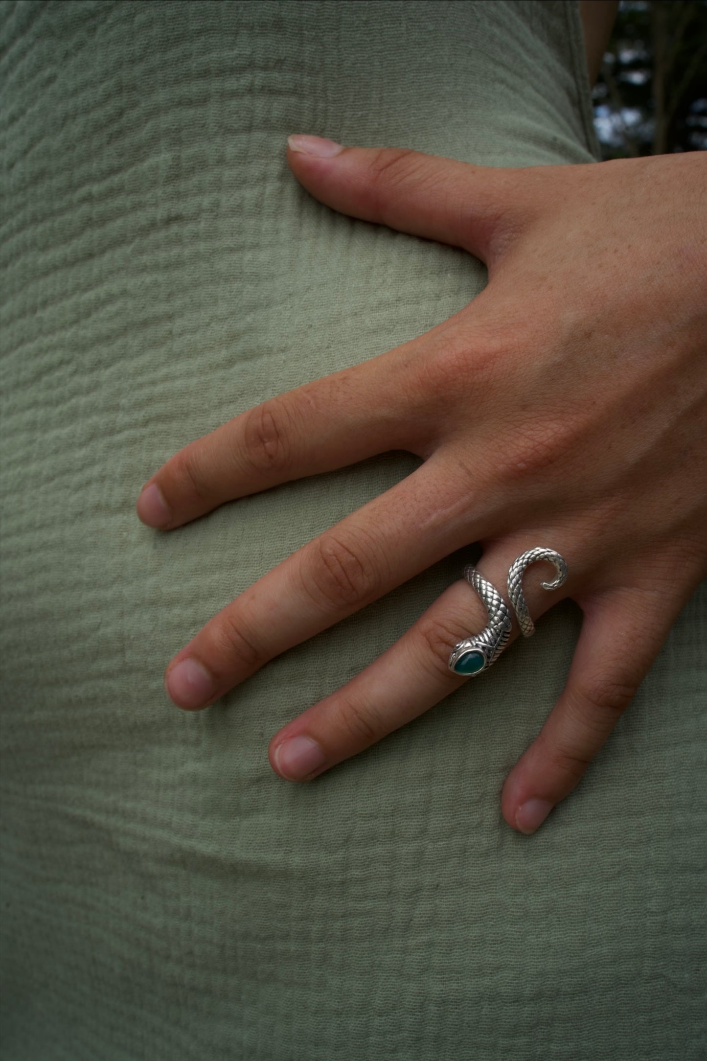 Cotton Long Dress / Matcha Green