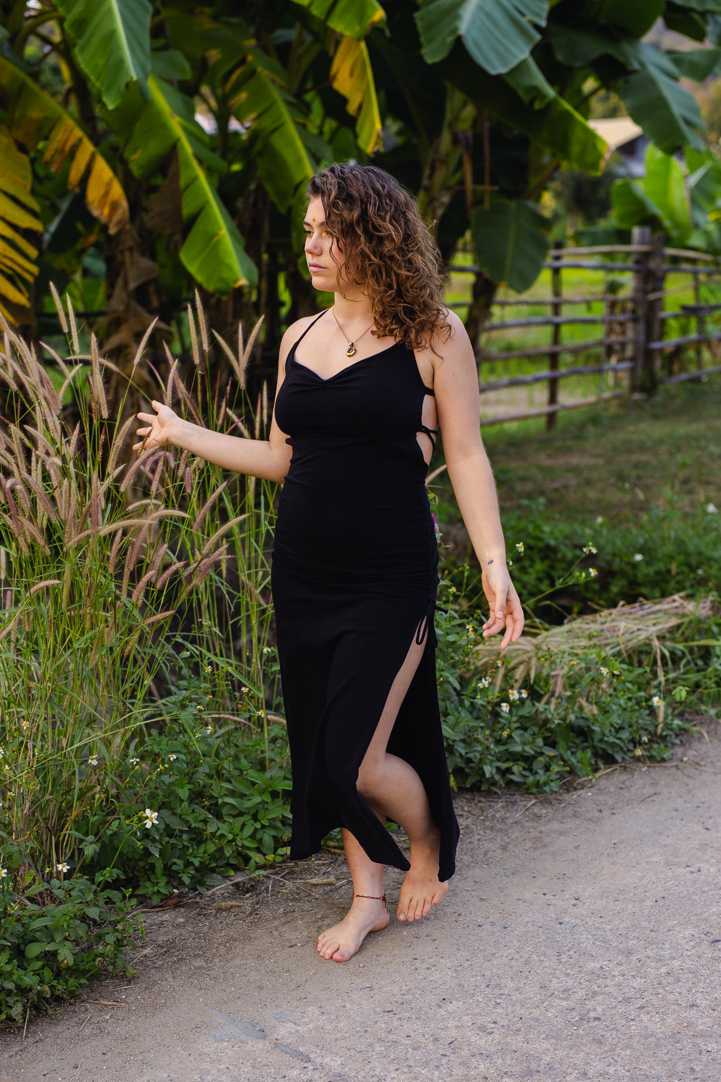 Nude Obsidian black Cleopatra dress