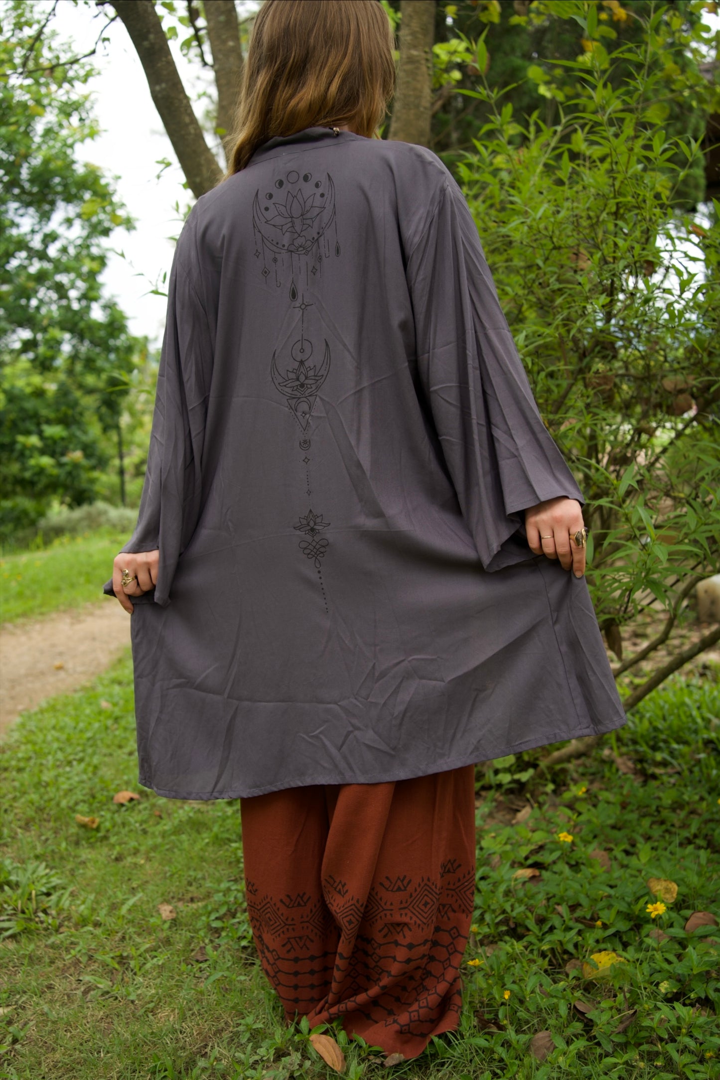 Sailor Moon / Pacha Mama Unisex Block-printed Short Kimono