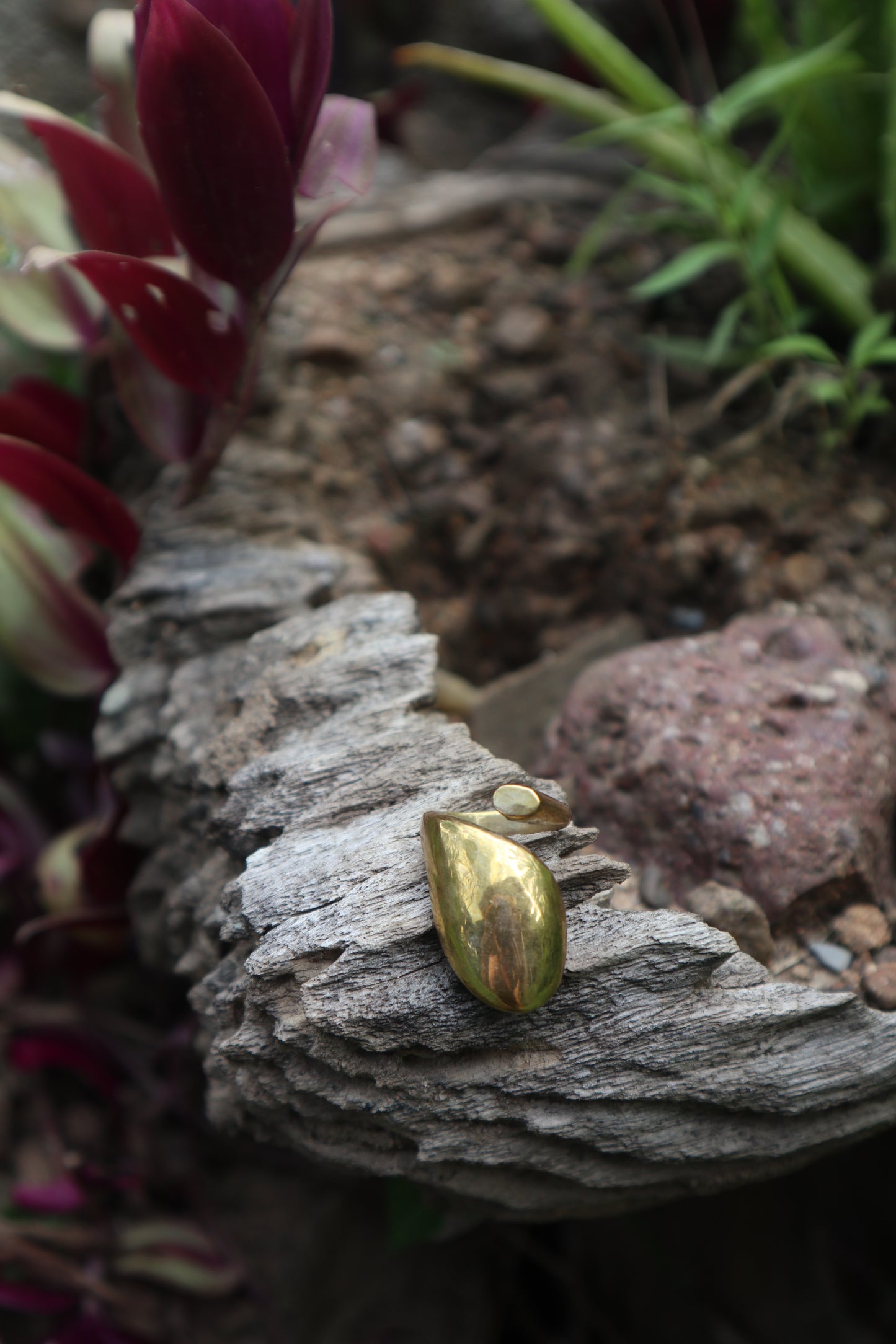 Energy Shield Brass Adjustable Ring