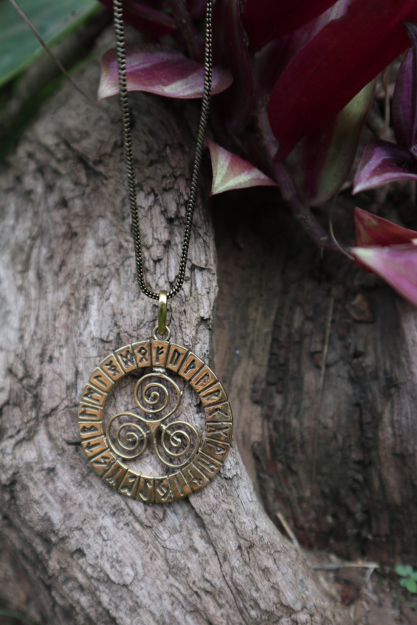 Runic Triskelion Protection Pendant