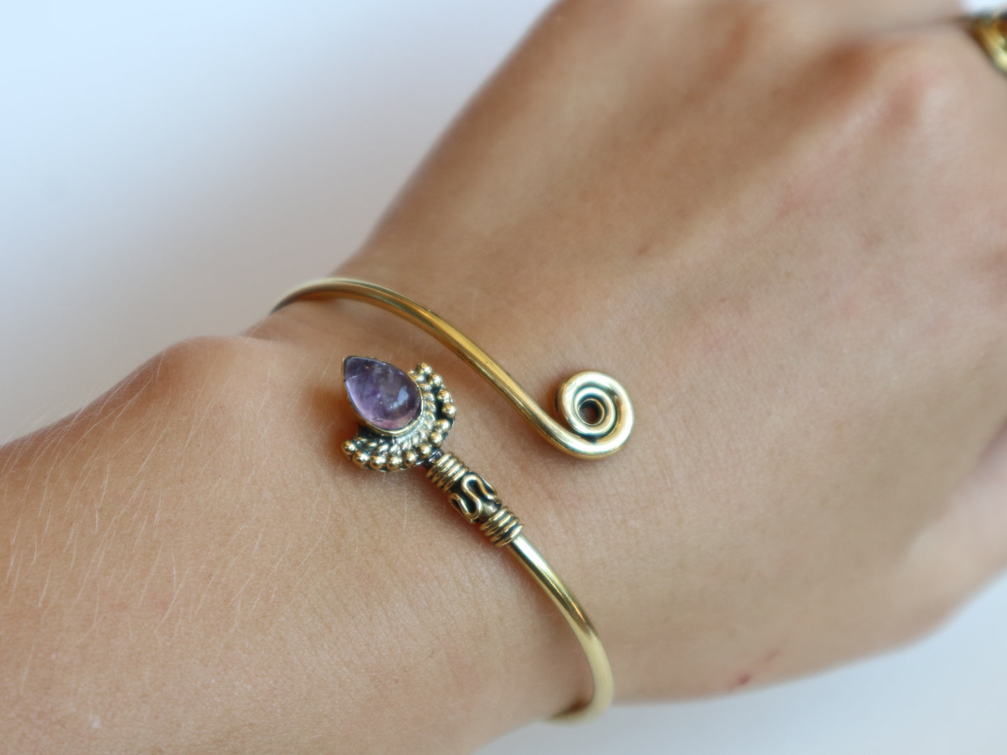 Blessing set: ring and bracelet with amethyst