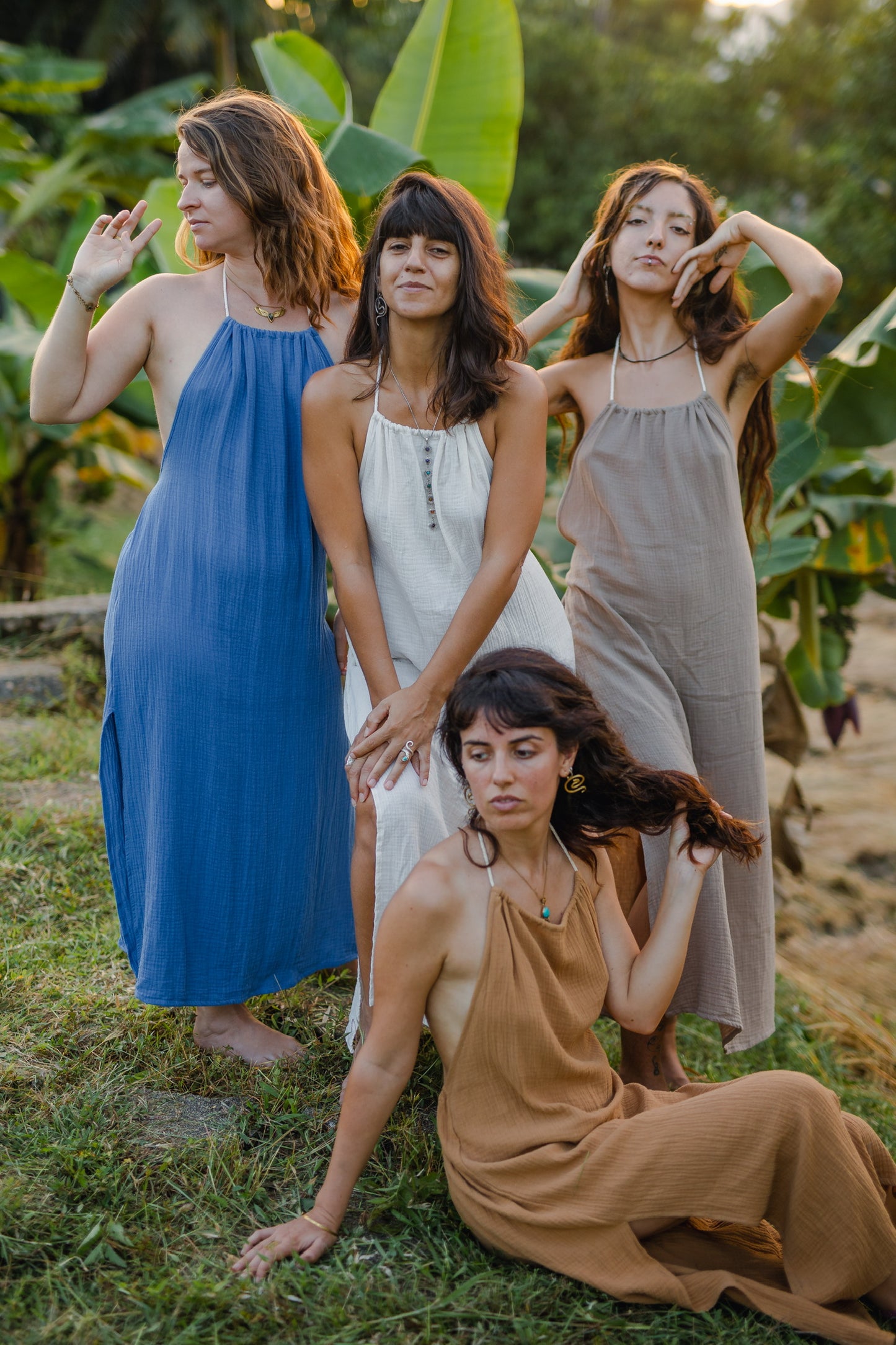 Cotton Long Dress/ Nymph Bronze