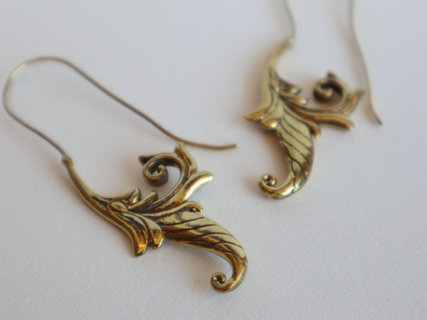 Renaissance brass earrings