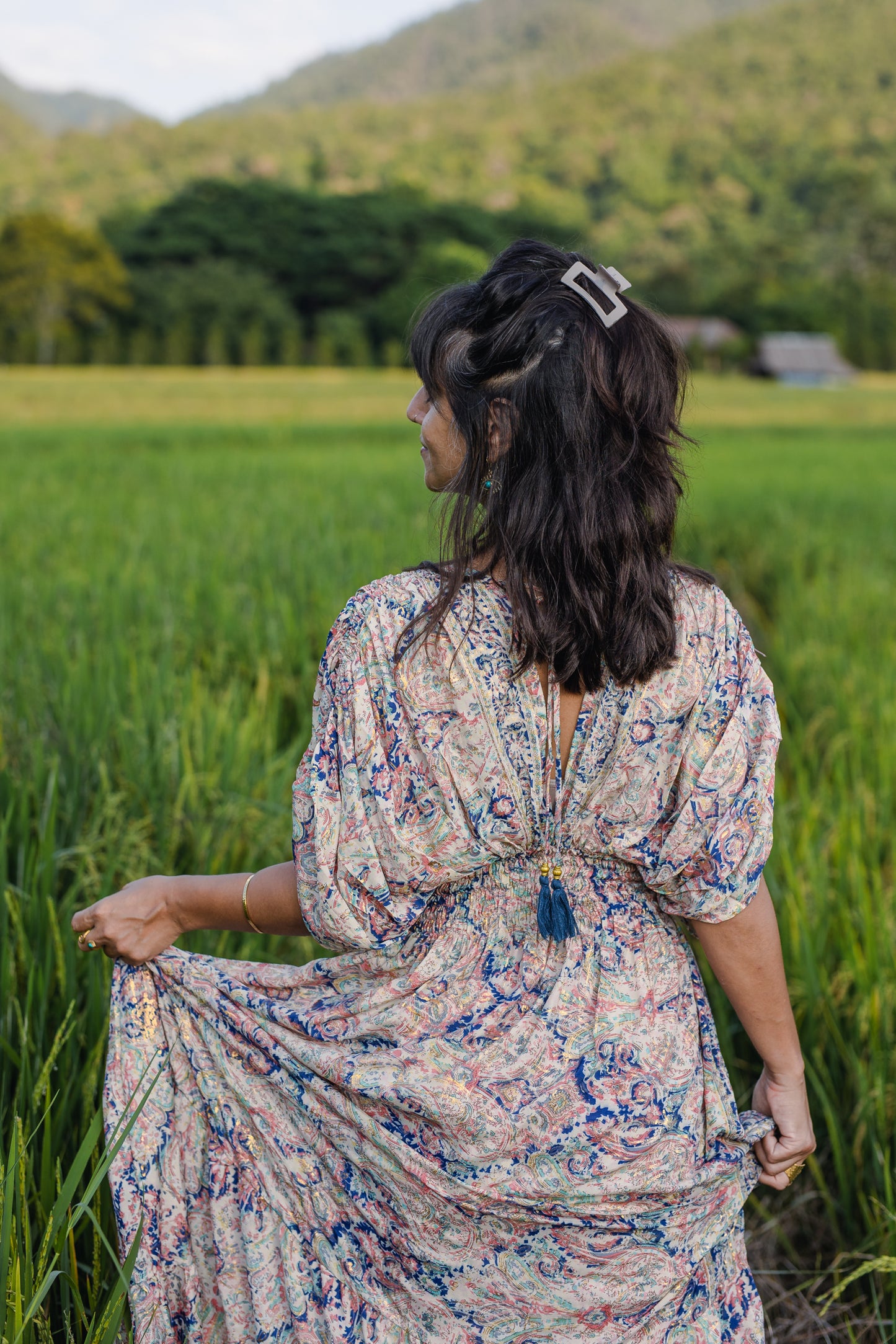 Silk Long Dress/ Aphrodite