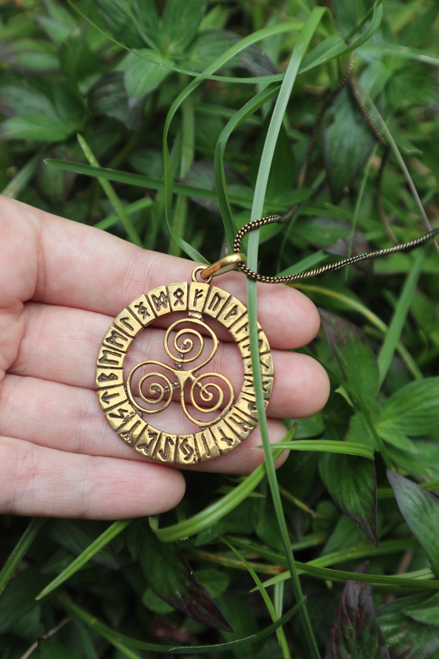Runic Triskelion Protection Pendant