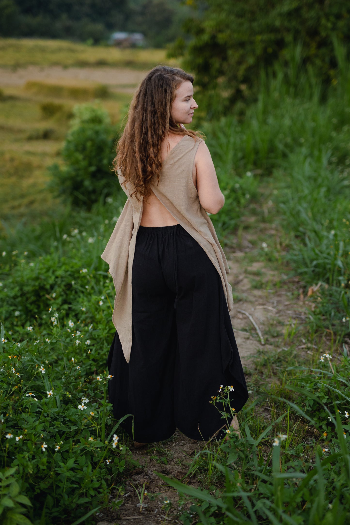 Cotton Obsidian Black Yara Pants