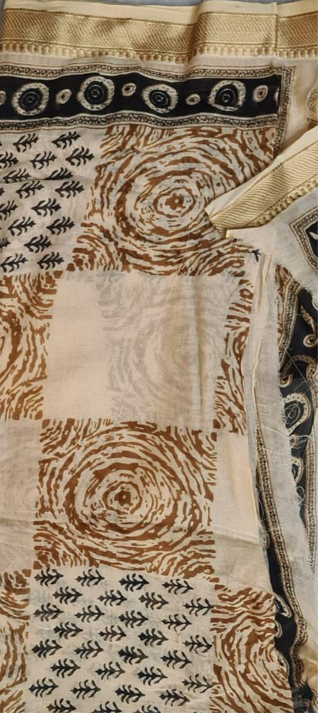 Spiral Dream Cotton Block printed Scarf